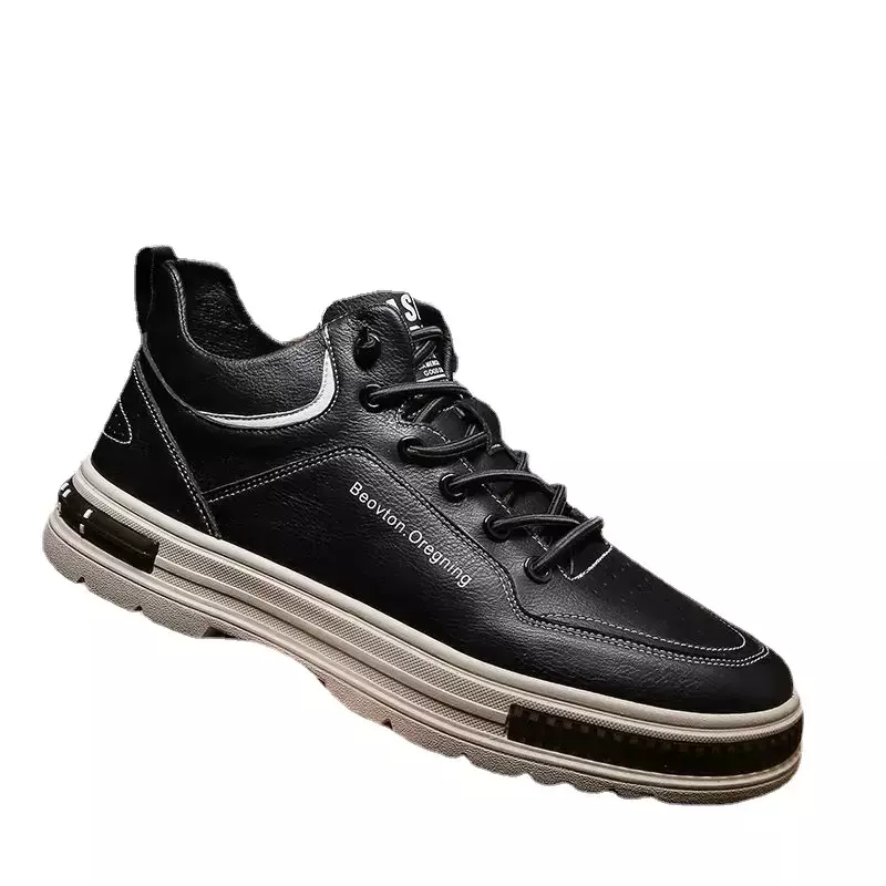 Sapato casual raso vulcanizado masculino, com cordões, leve, respirável, tênis de caminhada masculino, sapatos quentes de pelúcia, novo, 2024