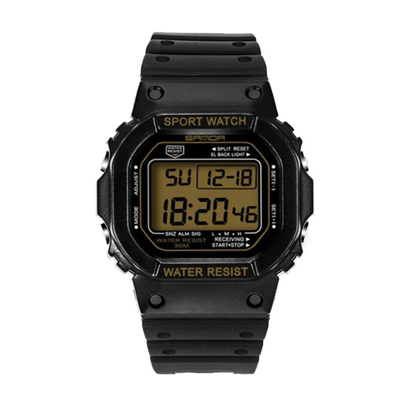 SANDA-relojes digitales deportivos para hombre y mujer, pulsera con pantalla LED, resistente al agua hasta 50m, 293, 329