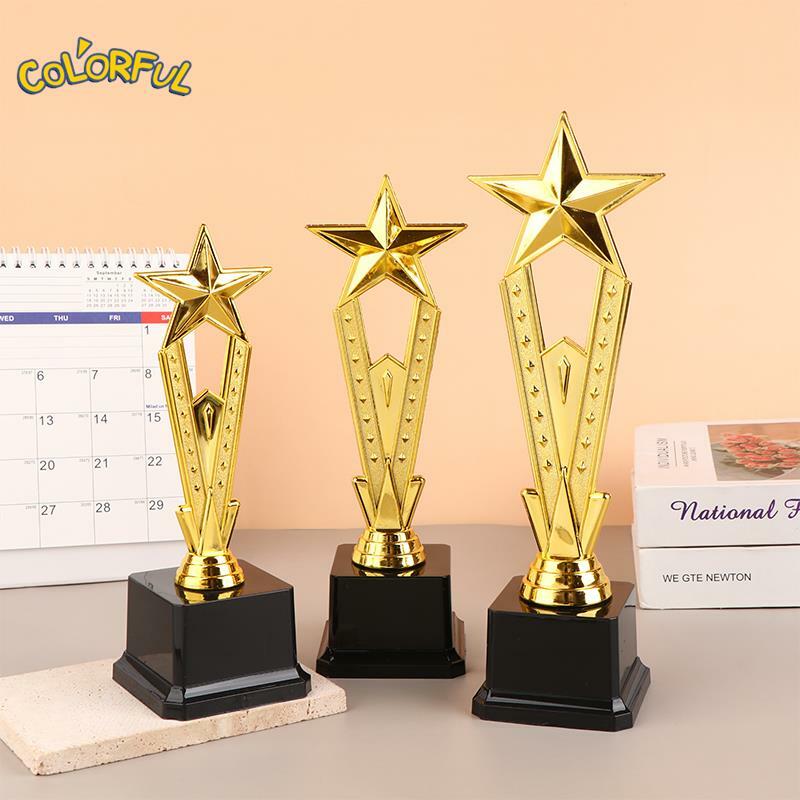1 pz bambini premio trofeo giocattoli trofei stella per bambini concorso premio bomboniere regali piccoli trofei giocattoli con Base nera