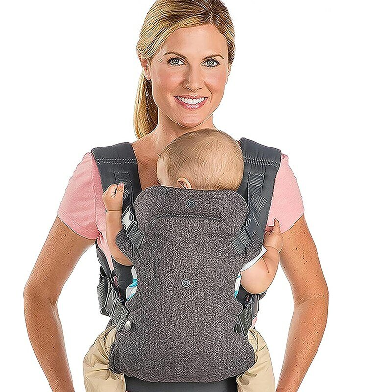 Tali gendongan bayi 4-in-1 katun, tali gendongan bayi multifungsi portabel dapat dicuci dan sederhana