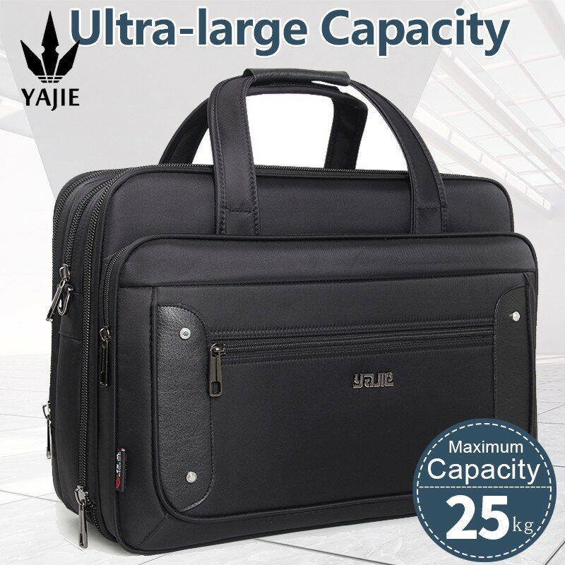Портфель большой вместимости для мужчин, деловая сумка для ноутбука 14, 15,6, 17, 19 дюймов, сумка на плечо, холщовая сумка-мессенджер