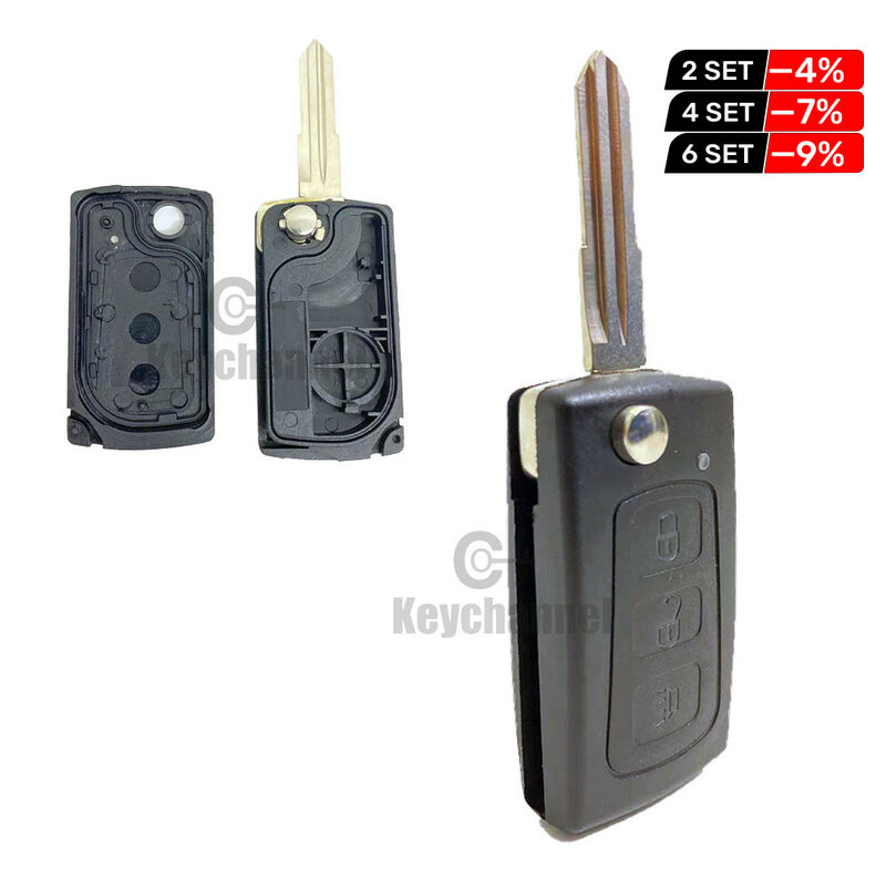 Keychannel-carcasa para mando a distancia de coche, 1 unidad, para Great Wall HAVAL HOVER H3 H5, reemplazo Fob, 3 botones, con logotipo