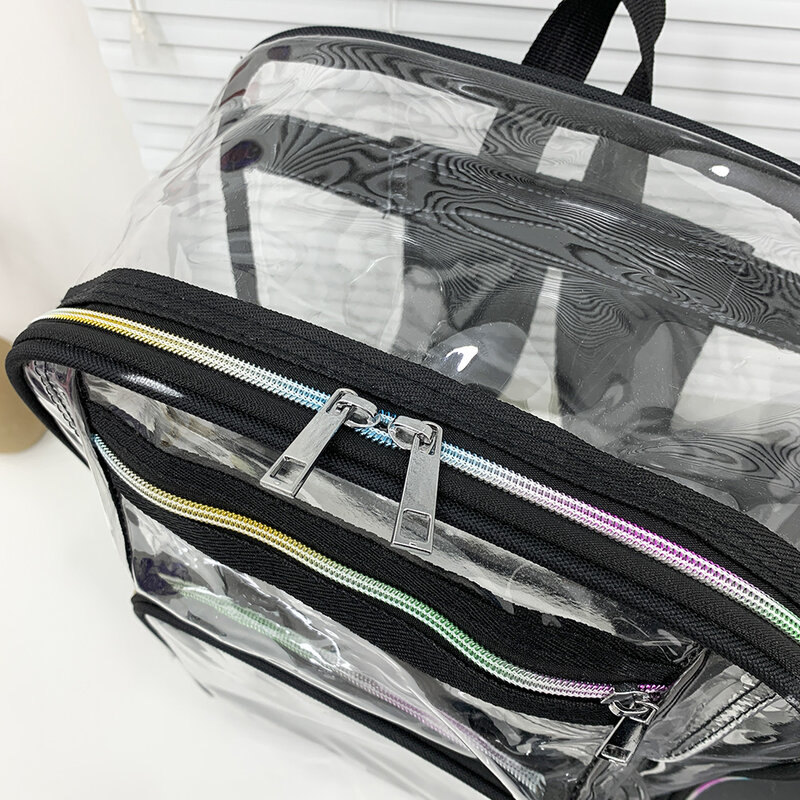 Новый женский прозрачный рюкзак, сумка из ПВХ, прозрачные школьные ранцы для подростков, водонепроницаемая школьная сумка для мужчин, утвержденная для стадиона для концертов