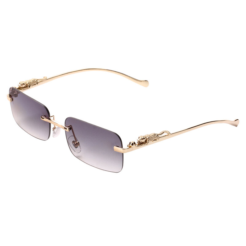 Sonnenbrille Frameless Panther Sunglasses para homens, sem aro, luxo, promoção barata, UV400 Shades, 2023