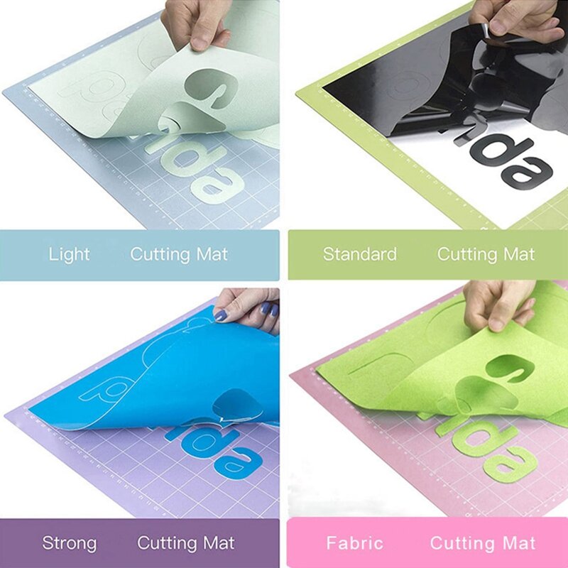 1pc Mixed Color Engraving Machine Base Plate Cutting Mat for Cricut/cameo with Adhesive PVC Cutting Mats 33x35cm