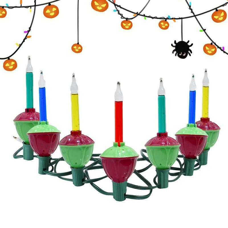 Multicolor Christmas Night Lights, Portable, Fluid Bubble String Lights para Porches, Casamentos