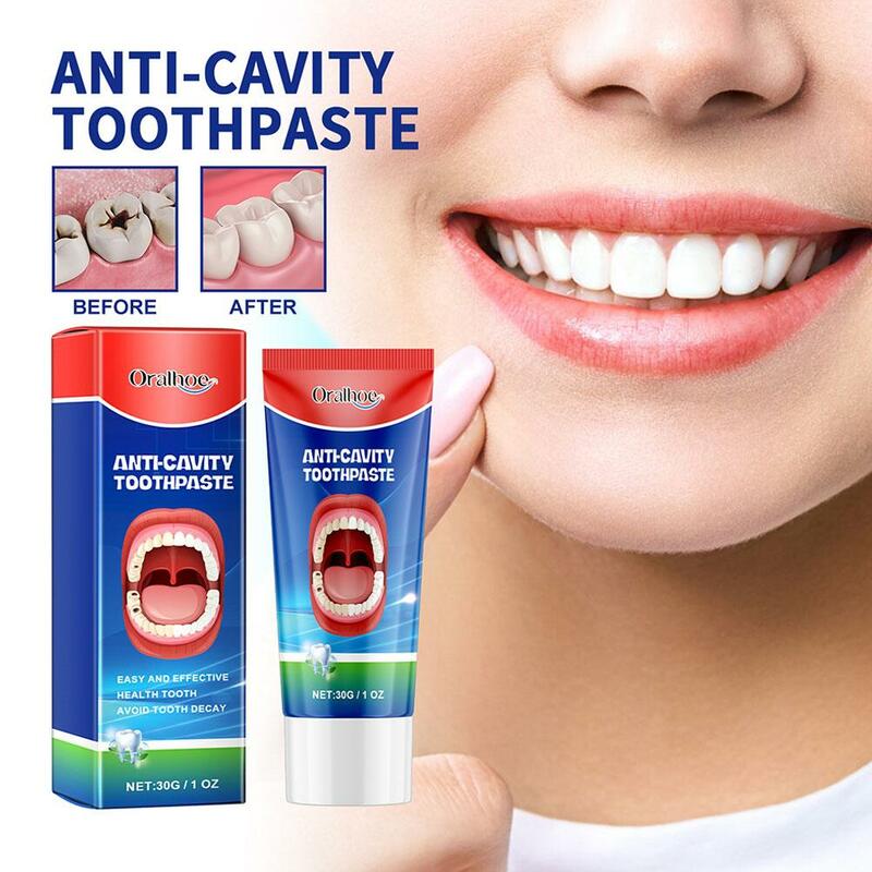 30g TeethWhiten Yellow Tooth Remove odore giallo dentifricio dente fresco virale Bleach Breath dentifricio probiotico N8S5
