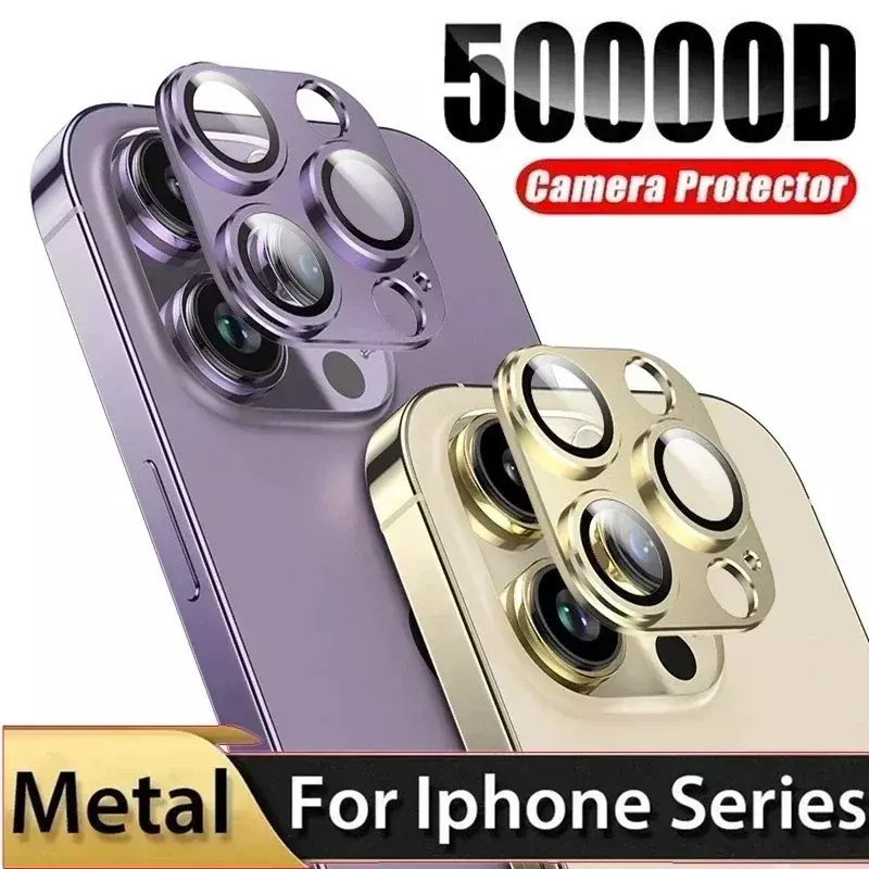 Iphone 12 mini hd câmera lente protetor, metal película protetora