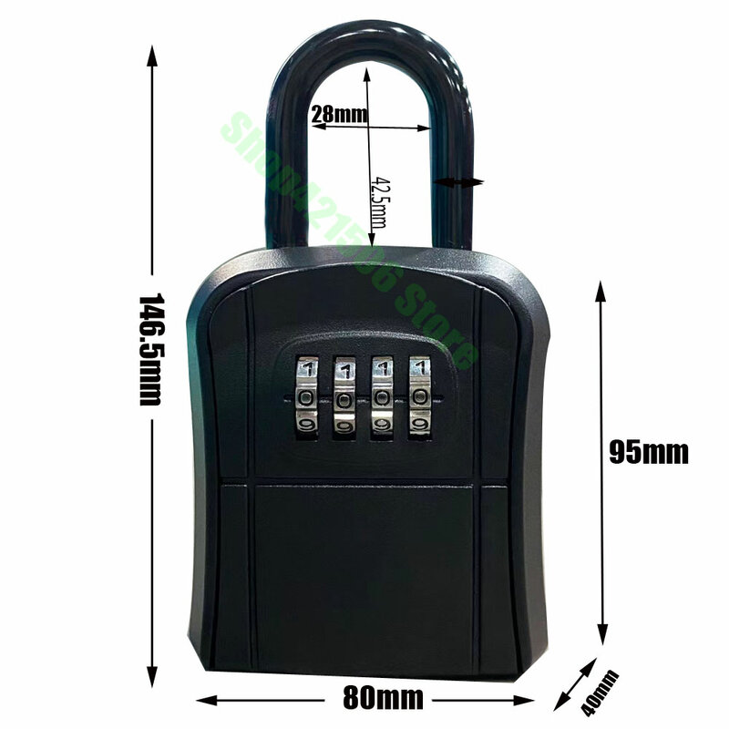 Metal Password Key Box, Outdoor Safe Lock Box, Wall Mounted Code Storage, Decoração