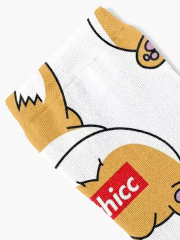 Thicc Corgi-calcetines de compresión con calefacción esencial para hombre y mujer, medias de lujo para los glúteos