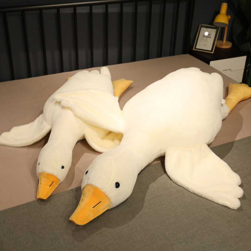 50-190 см огромные милые гусиные плюшевые игрушки большая кукла утки мягкая набивная подушка для сна подушка Рождественский подарок для детей и девочек