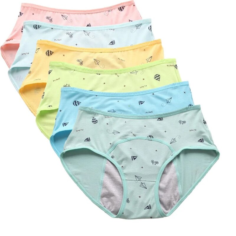 Pantalones menstruales para niñas, ropa interior de período, calzoncillos a prueba de fugas, 12 años