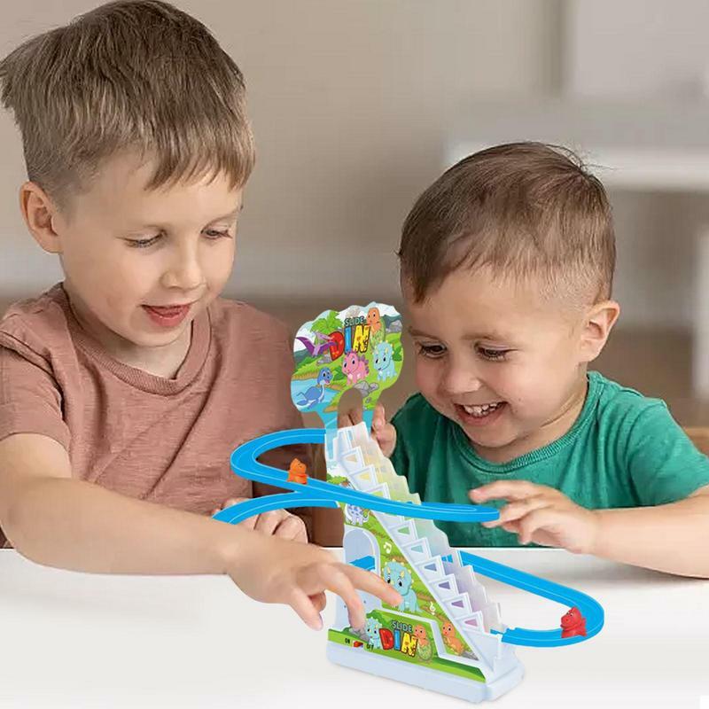 Track Slide Toy con musica anatre elettriche salire le scale giocattolo interattivo dinosaur track playset giocattolo di apprendimento per i regali dei bambini