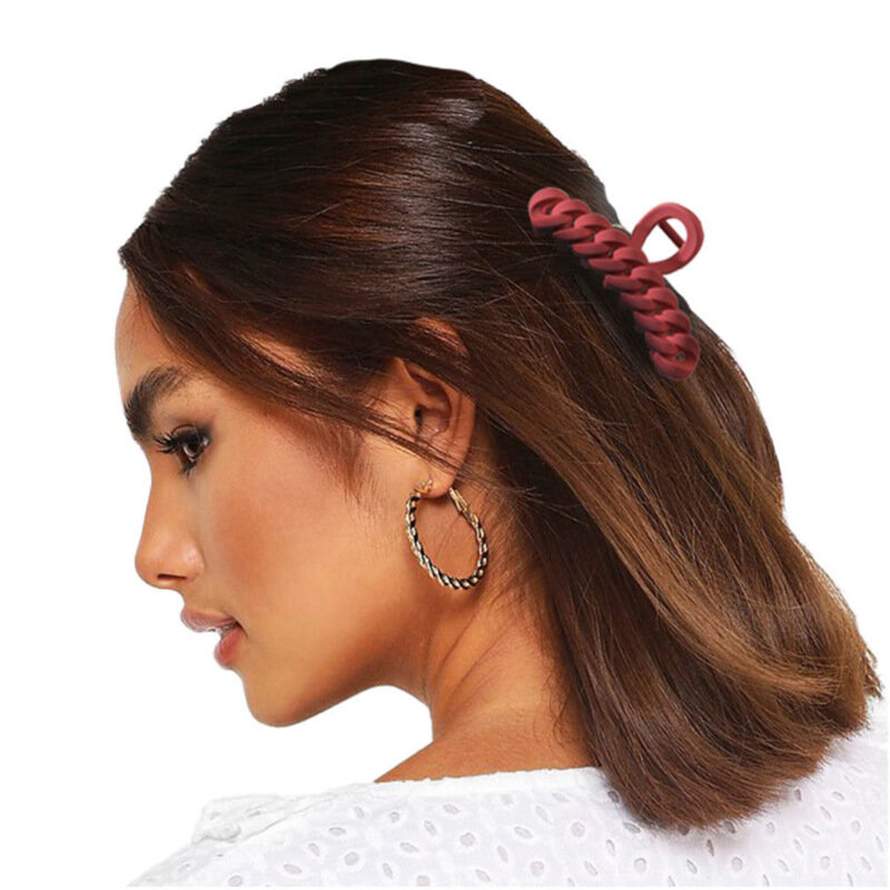 Nieuwe Mode Eenvoudige Acryl Grote Geometri Cfrosted Keten Haarspeldjes Haarspelden Voor Vrouwen Meisje Klem Haar Accessoire Hoofddeksels