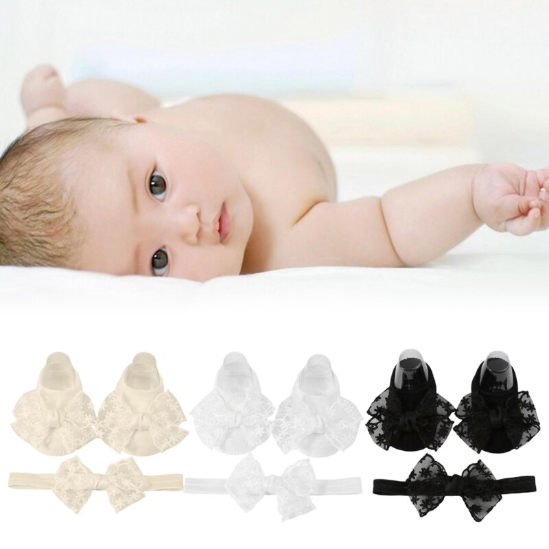 Zestaw antypoślizgowych skarpetek podłogowych dla niemowląt Zestaw skarpetek dla małych dzieci uchwytem dla dziewczynek QX2D