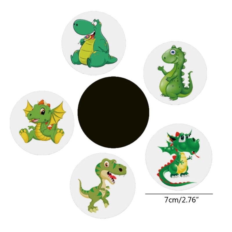 Töpfchentraining-Aufkleber mit Cartoon-Dinosaurier-Muster, Töpfchenzielaufkleber für Babys