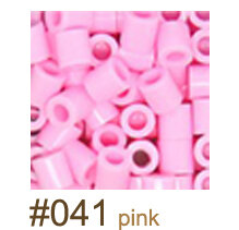 Cuentas de Hama para niños, abalorios de 5mm de Color rosa, 1000 piezas, arte de píxeles, fusible de hierro, rompecabezas Diy, juguetes para niños