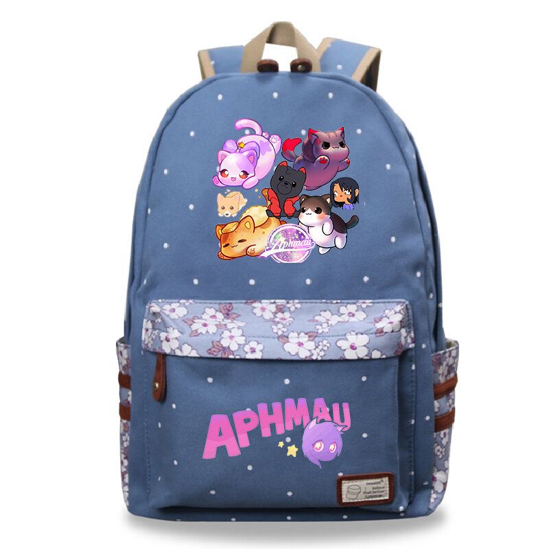 Modne torby szkolne Aphmau wysokiej jakości kwiatowe plecaki z płótna dla ucznia tornister plecak sportowy dziewczynek urocza torba podróżna z książkami