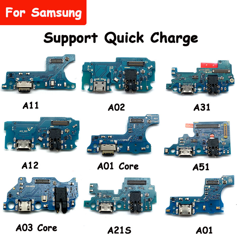 Новинка, зарядное устройство USB, док-разъем, гибкий кабель для Samsung A51 A02 A01 Core A03 Core A02S A21S A31 A11 A03