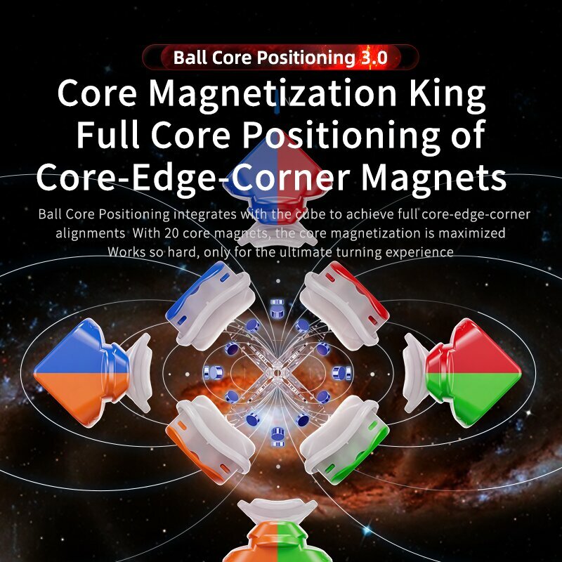 MoYu Weilong Maglev magnético cubo puzzle, Cubo de velocidade profissional, WRM V10, Núcleo 3x3x3, 2024
