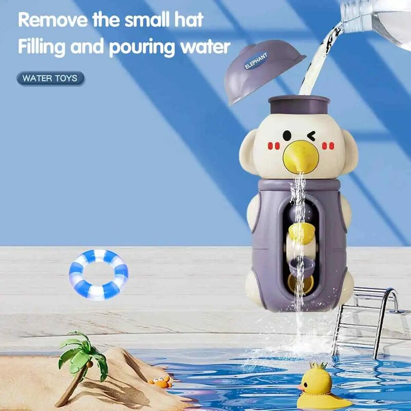 Ducky mainan mandi semprot kincir angin, mainan mandi menyenangkan untuk bayi dan anak, waktu bermain mandi musim panas