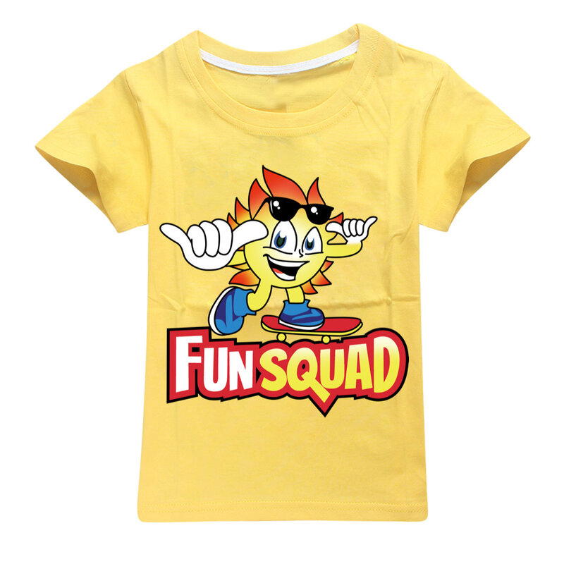 T-shirt à manches courtes pour enfants, haut décontracté pour enfants, impression de jeu amusant, dessin animé Kawaii, été, bébés garçons, filles, 2024