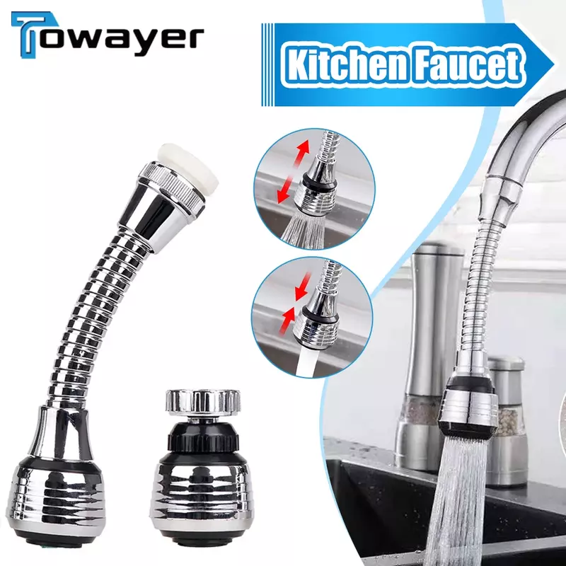 Adaptador de boquilla de alta presión para grifo de cocina, rociador de fregadero de baño, accesorios giratorios de ducha, ahorro de agua, 2 tipos