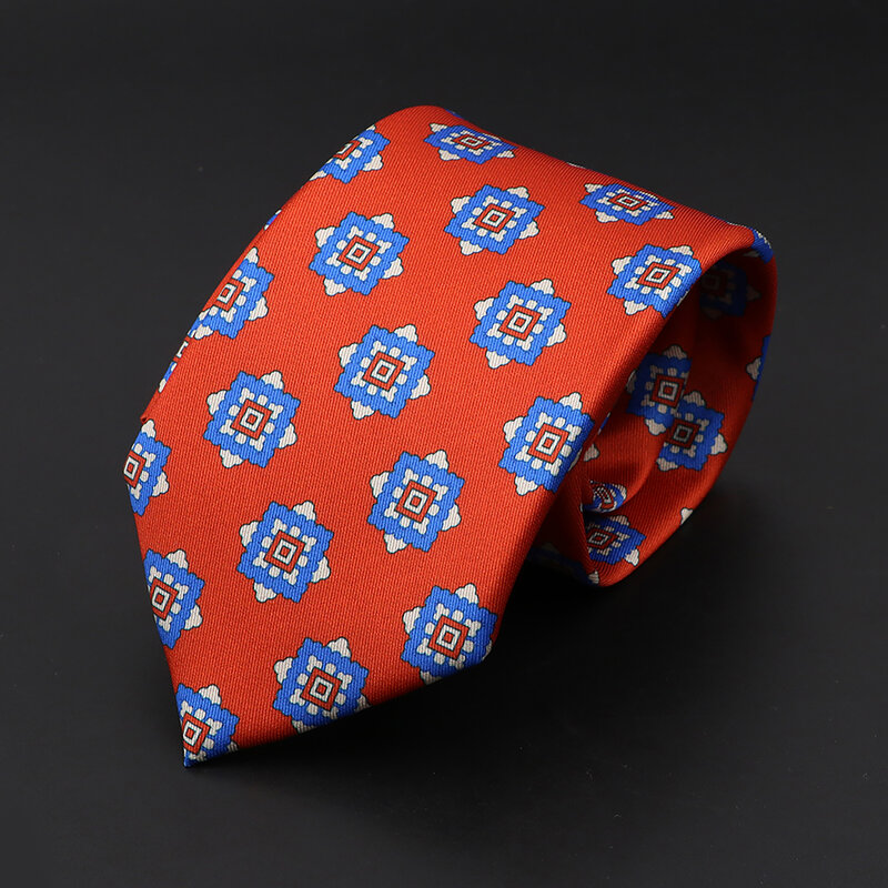 Nuove cravatte di seta morbida di alta qualità 51 colori moda 7.5cm cravatta con motivo geometrico per uomo abito da riunione d'affari Gravata