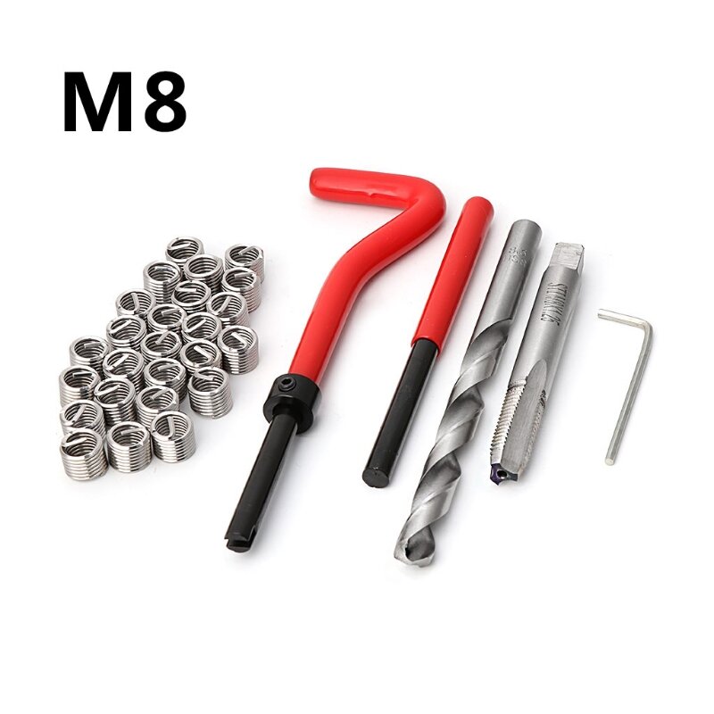 Набор вставок для ремонта резьбы M8, 30 шт., набор ручных инструментов для ремонта автомобилей