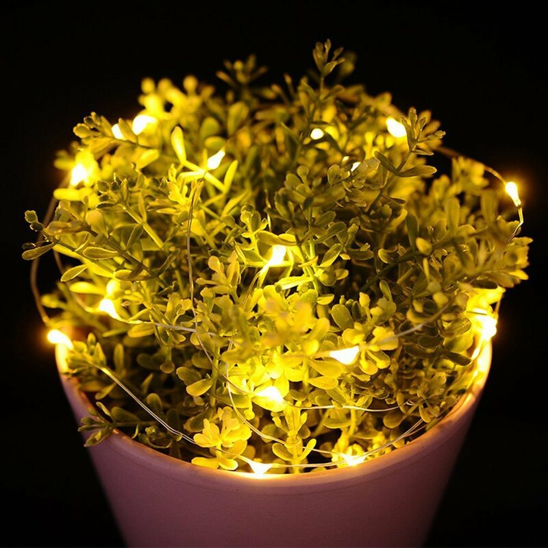 Neue LED Sternen draht Lichterketten Fee Mikro LEDs Kupferdraht Batterie Außen dekoration warme Lampe Weihnachts feier Hochzeits licht