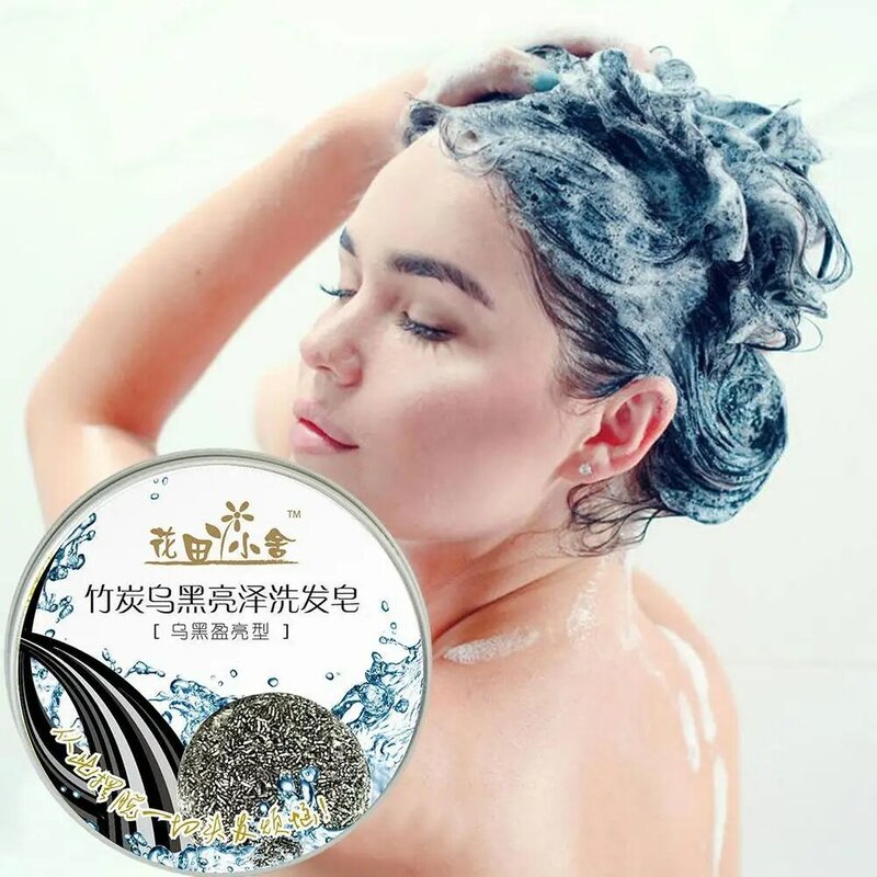 Shampoo oscurante per capelli barra Polygonum rosmarino idratante detergente Shampoo solido sapone capelli grigi barra inversa per danni ai capelli