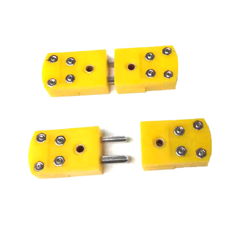 5Pcs Yellow Color K Type Male/Female Miniature Connectors Plug Thermocouple Temperature Sensors Socket Tool Accessories