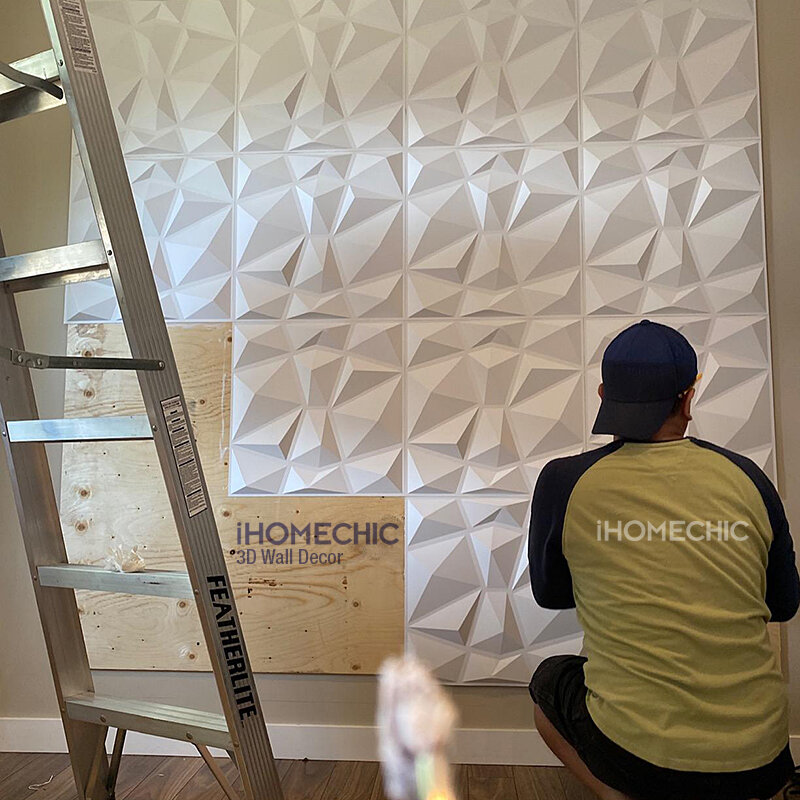 30X30Cm Renovasi Dinding 3D Panel Dinding Stereo Berlian Tidak Merekat Sendiri Ubin 3D Stiker Dinding Ruang Tamu Kamar Mandi 3d Kertas Dinding