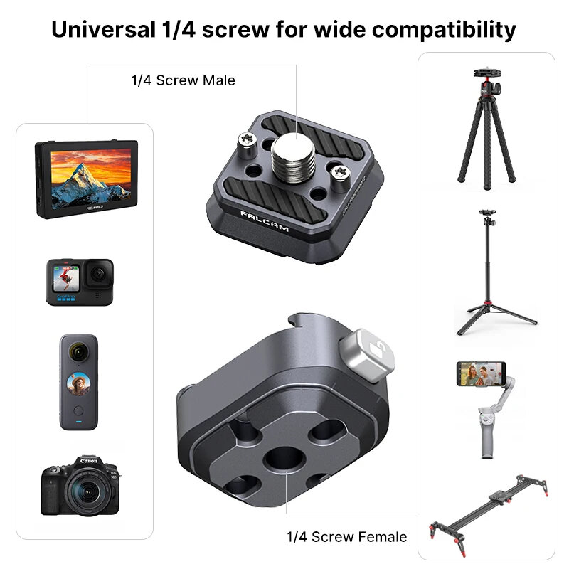 Ulanzi-FALCAM F22 Quick Release placa braçadeira, DSLR Gopro câmera tripé adaptador, Mount placa, Quick Switch Kit Acessórios