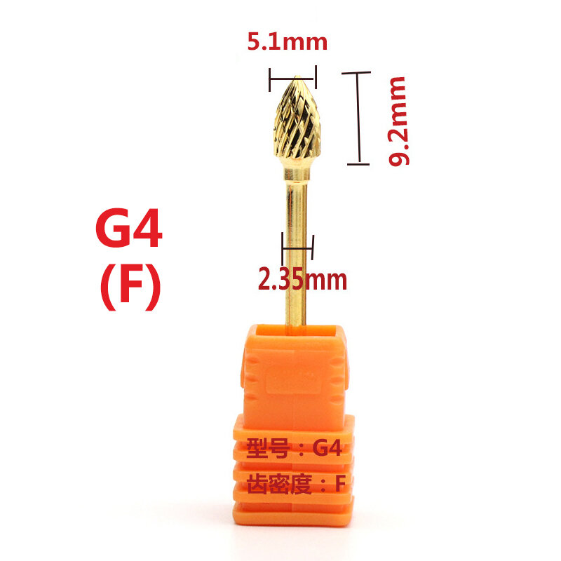5 Size Tungsten Carbide Nail Drill Bit 3/32" Rotary Manicure Cutters Bits For Manicure Drill Accessories Gel Removal A2 A5 G1 G4