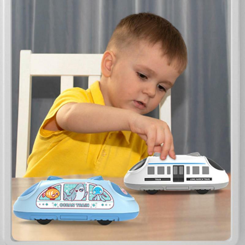 1 шт., игрушечный двухсторонний автомобиль, игрушечный высокоскоростной поезд, модель автомобиля для строительства, подарок