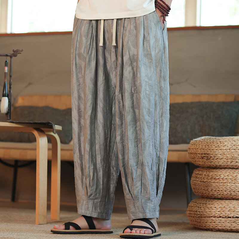 Oversized Men's Casual Pants Summer Vintage Wide Leg Men's Harem Pants Harajuku Style Casual Loose Trousers New Streetwear