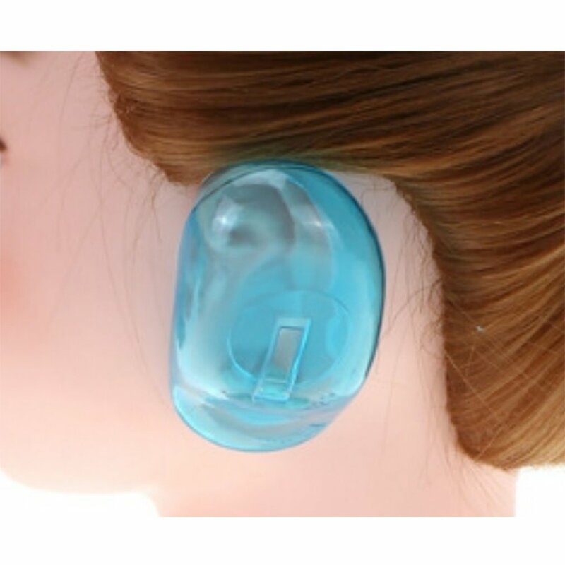 Housse de protection en Silicone pour cheveux teintés, 2 pièces, pour protéger les oreilles, pour voyage, douche, shampoing à l'eau, bouclier de teinture permanente