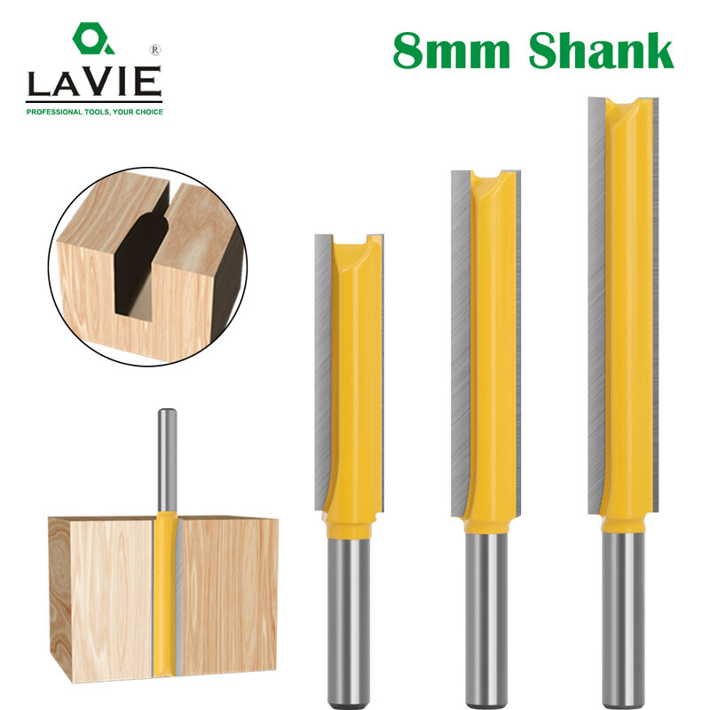 Lavie-手動切断用のストレートカッティングナイフ,木工用の1/2インチのフライス加工ビット,8mm,1個