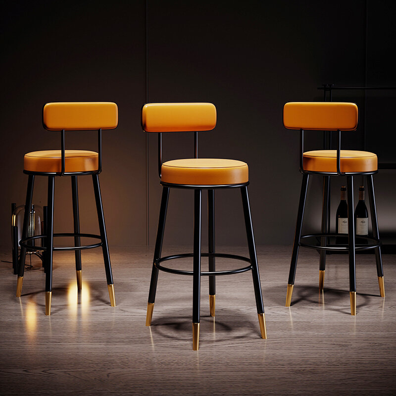 Nordic bar chair bar stool simple modern household bar stool high stool bar chair bar backrest