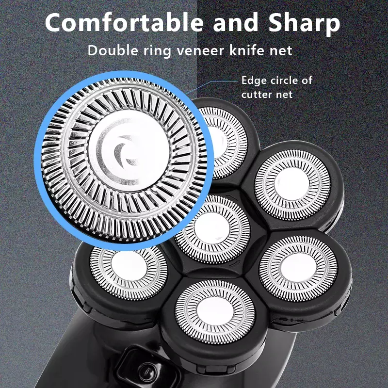 Nouveau rasoir pour hommes 7D indépendant 7 coupe tête flottante rasoir électrique étanche multifonction USB Charge tondeuse pour hommes