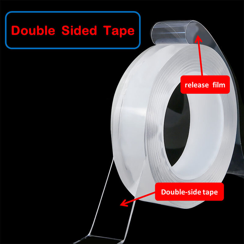 Nano cinta adhesiva de doble cara Ultra fuerte para electrodomésticos, pegatinas de pared impermeables, Cintas resistentes para mejoras en el hogar