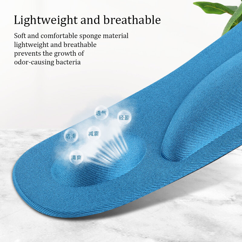 1Pair 4D Massage Insoles Memory Foam Cushion Orthopedic Pain Relief Sponge Pad Sports Shoe Pads Men Women Flat Feet Arch Insole