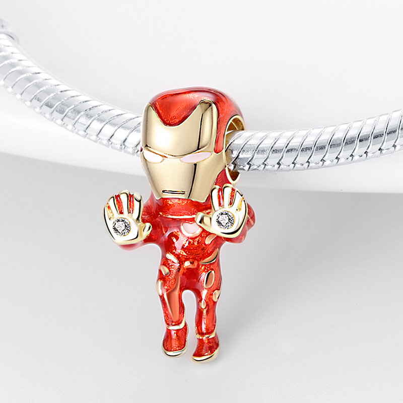 Mainan populer pesona Iron Man Marvel Plata De Ley 925 Guardians of The Galaxy Beads Fit Pandora Marvels gelang DIY perhiasan membuat hadiah