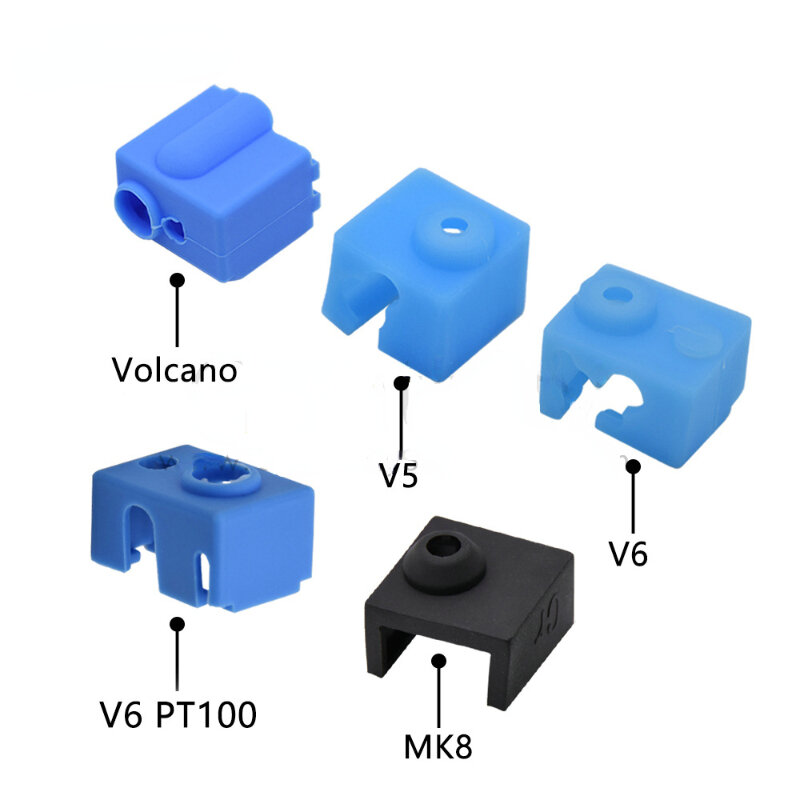 양말 실리콘 슬리브 히터 블록 핫엔드 보호대 커버, E3DV6, V5, MK8, Volnaco, Volcano PT100, CR-10, CR6 SE, Ender3S1