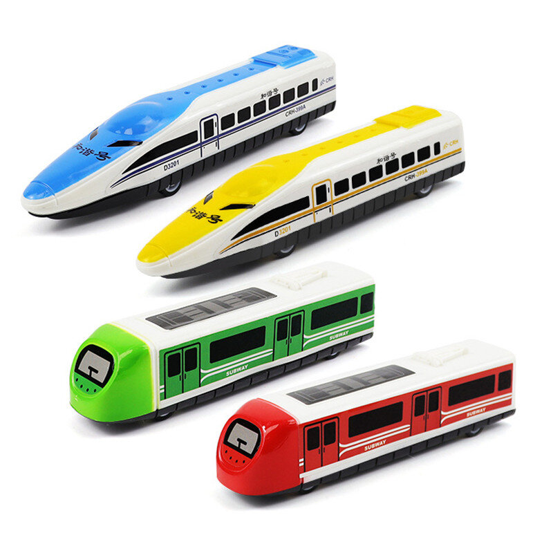 Windup-Modèle de train arrière côtelé, métro, jouet de métro, document aléatoire, 16.5cm, 1 pièce, 3 pièces
