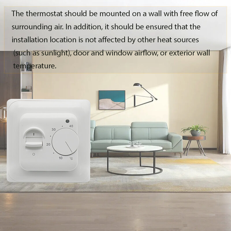 Aquecimento de piso elétrico termostato sala manual piso cabo de aquecimento termostato 220v 16a controlador temperatura medidor com sensor