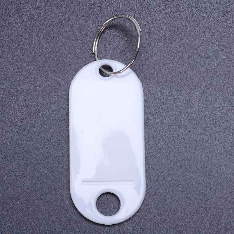 Białe przenośne plastikowy klucz brelok do klucza etykiety identyfikatora 20 sztuk