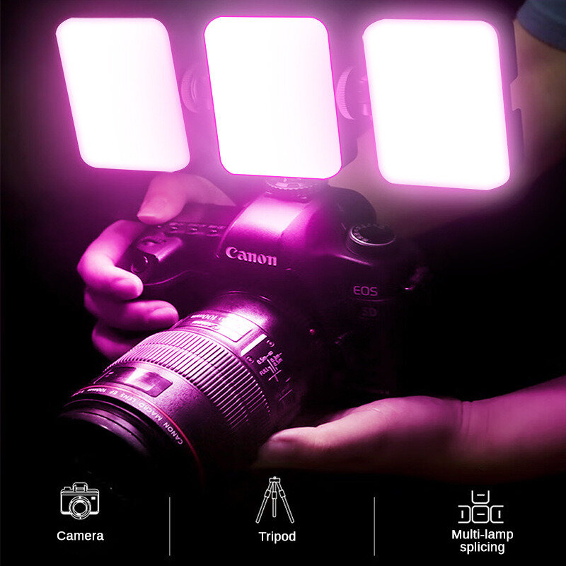 Mini comoda telecamera a luce di riempimento colorata per riprese in streaming live mobile dedicata luce fotografica multifunzionale a LED