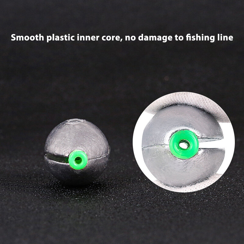 Olive Shaped Lead Sinker with Plastic Tube Quick Change 2g-50g Open Lead Weights with Scale Ocean Fishing Tools Accessories
